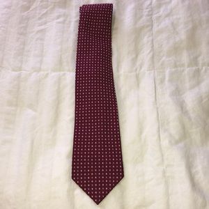 Jos.A.Bank 100% silk tie. Burgundy, blue, cream